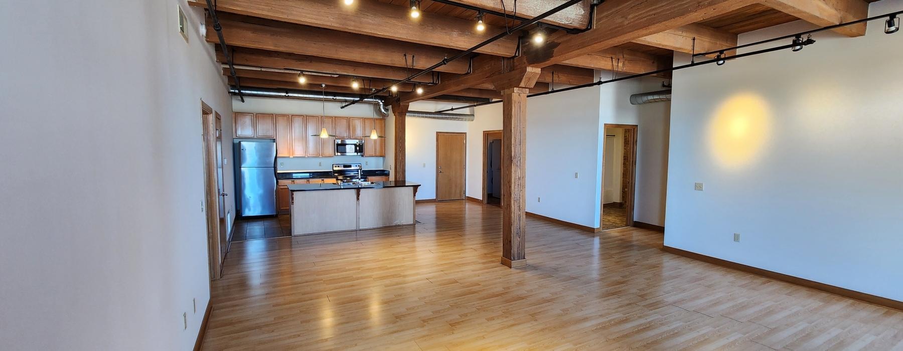 a large empty kitchen