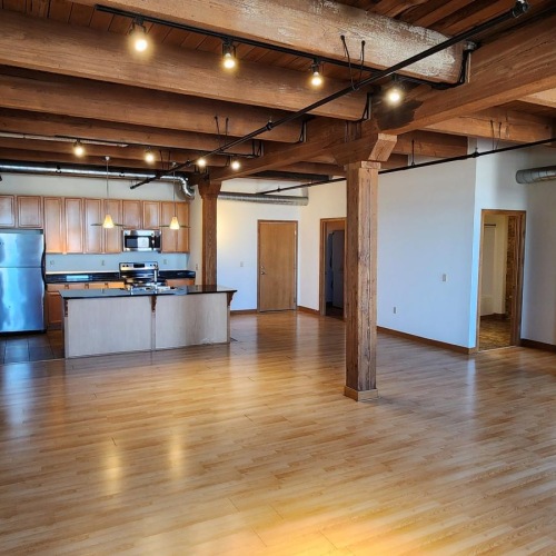 a large empty kitchen